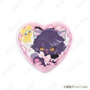 「ハート型缶バッジ（キュアブラック）」