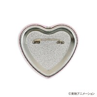 「ハート型缶バッジ」