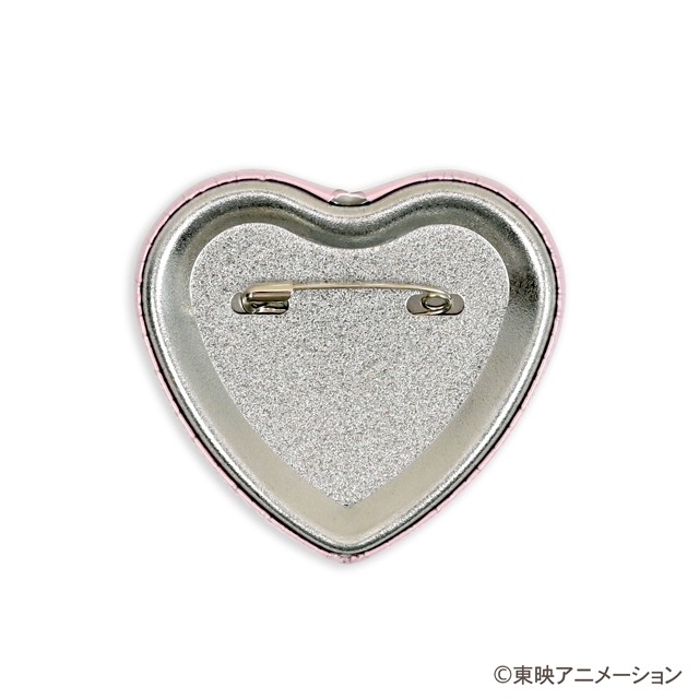 「ハート型缶バッジ」