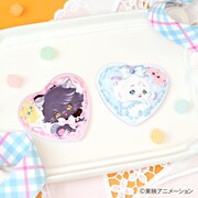 「ハート型缶バッジ」