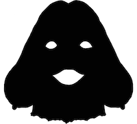 「サイコ×パスト 猟奇殺人潜入捜査」シリアルキラーのお面イメージ図。