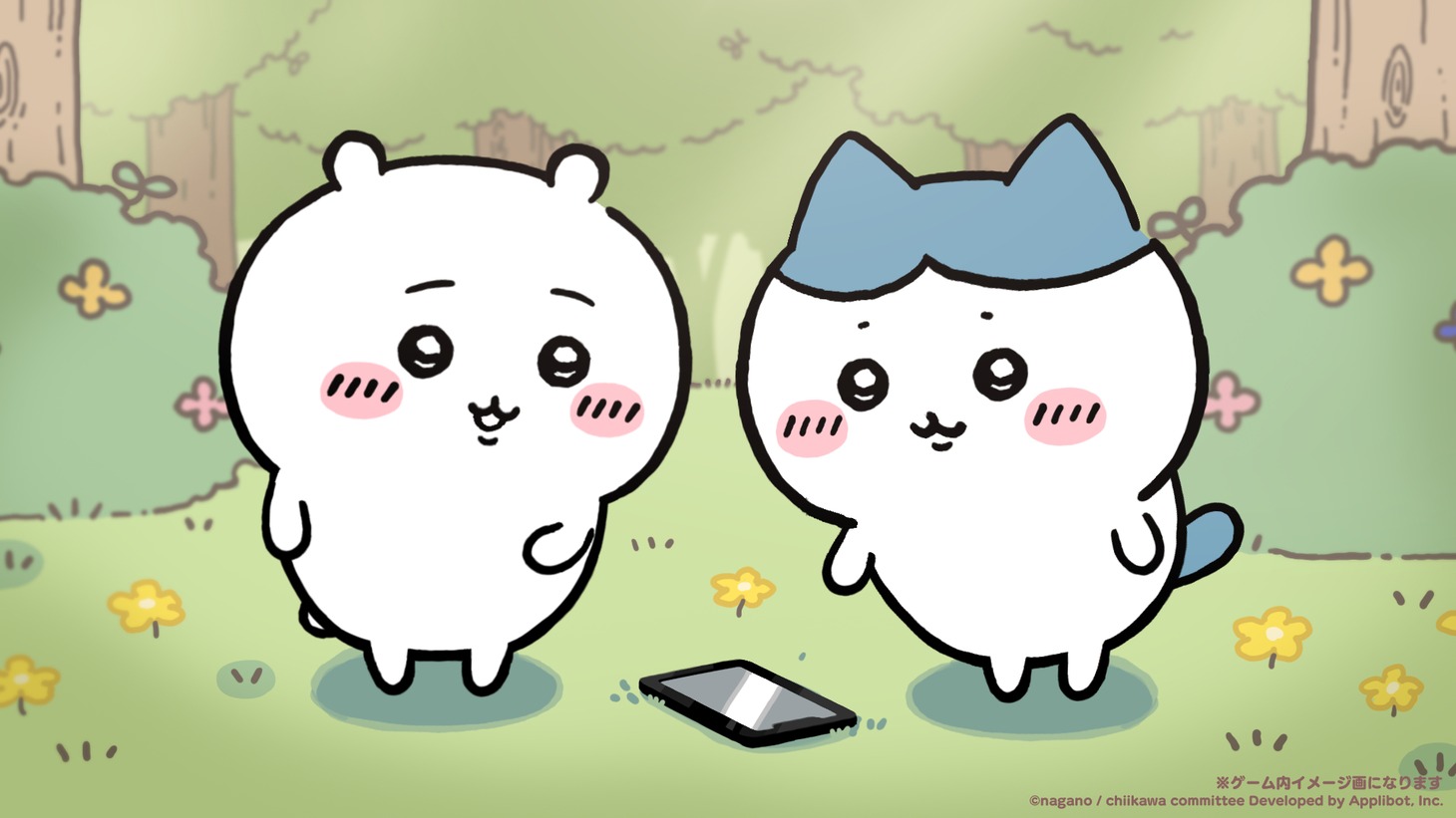 ゲームアプリ「ちいかわぽけっと」PVより。