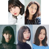 上段左からちせ、黒谷友香、下段左から菊地姫奈、花柳のぞみ、星野奈緒。