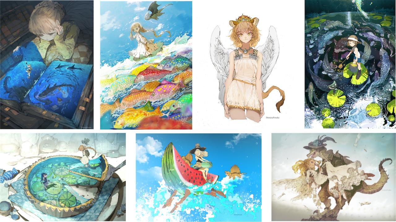 出水ぽすか個展作品複製原画 イラストレーター出水ぽすかの個展を8月20日から開催「出水ぽ