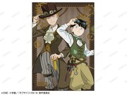 イベント限定のボックス購入特典に用意された「描き下ろし 影山茂夫＆霊幻新隆 スチームパンクver. ブロマイド イベント限定特典」。