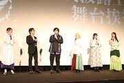 左から原由実、加藤将之、日野聡、青山吉能、生天目仁美、瀬戸麻沙美。