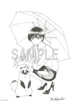 二階堂幸の描き下ろしイラストボード。