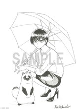 二階堂幸の描き下ろしイラストボード。