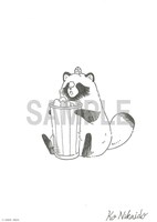 二階堂幸の描き下ろしイラストボード。