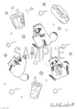 二階堂幸の描き下ろしイラストボード。