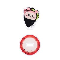 「むちゃうま!!ちいかわ寿司」で販売されるアクリルスタンドinカプセル。