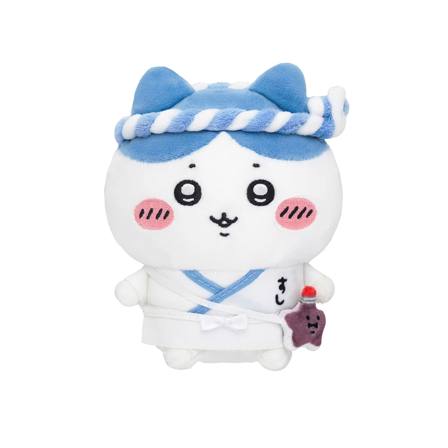 「むちゃうま!!ちいかわ寿司」で販売されるお座りミニぬいぐるみ。