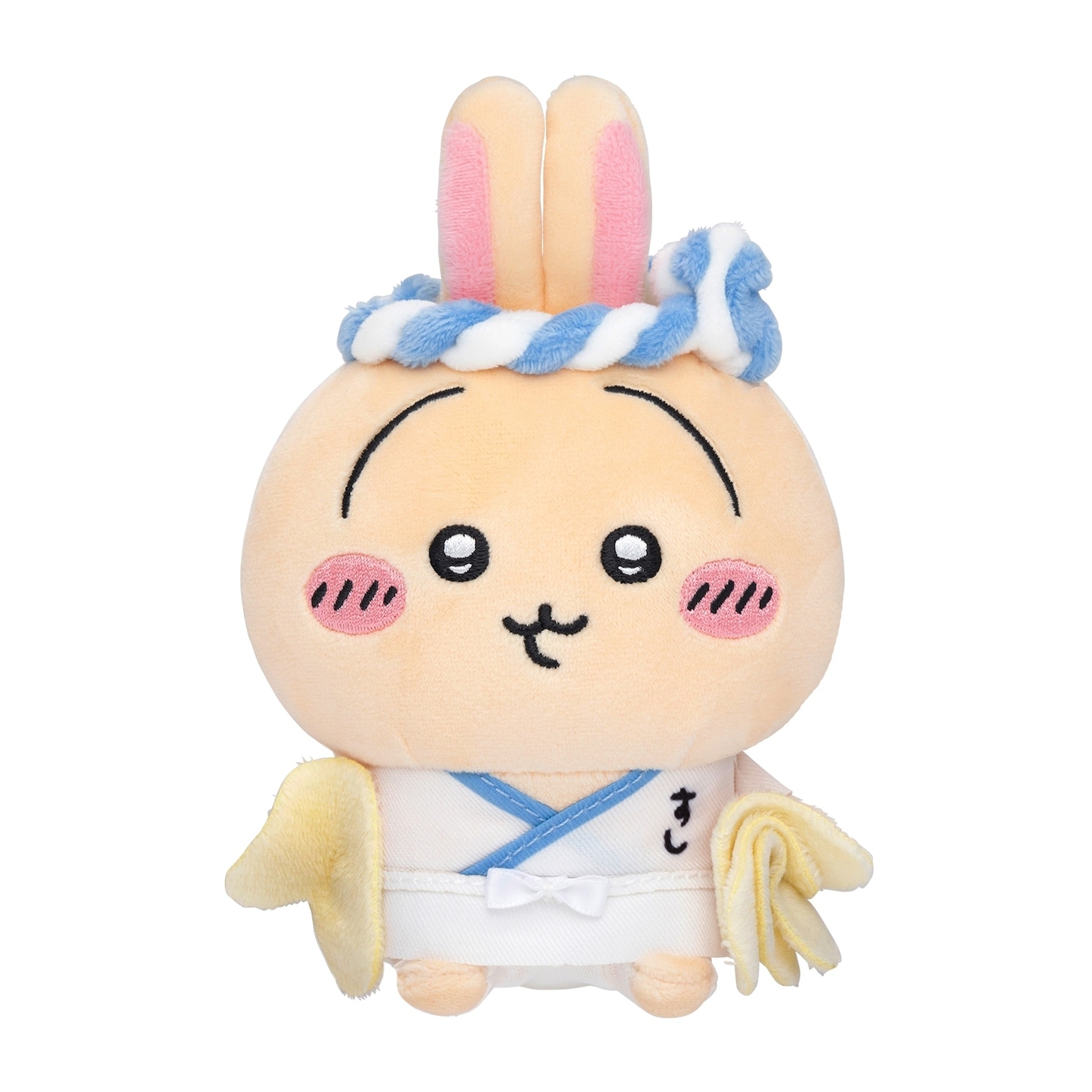 「むちゃうま!!ちいかわ寿司」で販売されるお座りミニぬいぐるみ。