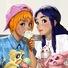 「プリキュア」スイーツ提供するダイナー、ビジュアルにはアイスに飛びつくメップル