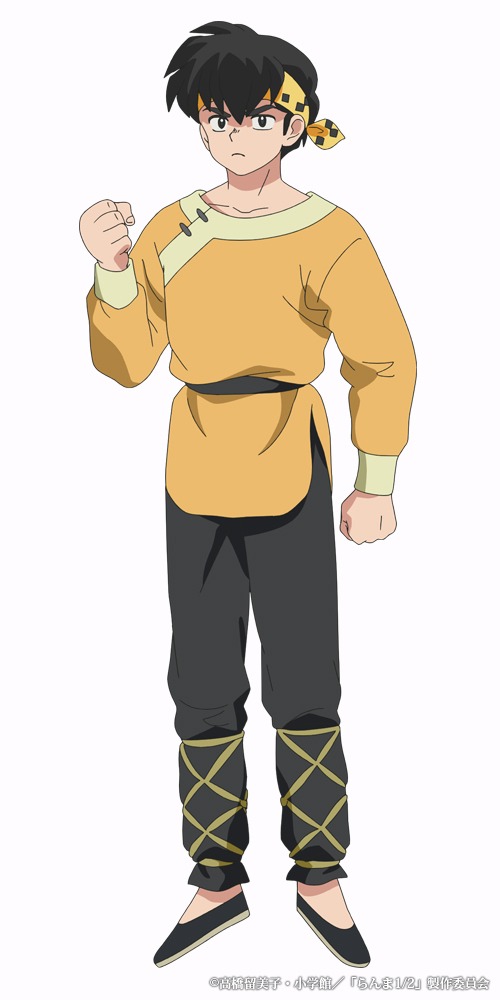 響良牙（CV：山寺宏一）。乱馬の男子校時代の同級生でライバル。超方向音痴のため決闘場所にたどり着けないことも。乱馬を追って中国に渡るが、呪泉郷・黒豚溺泉に落ちてしまい、水をかぶると黒い子ブタになるという特異体質となる。  (c)高橋留美子・小学館/「らんま1/2」製作委員会