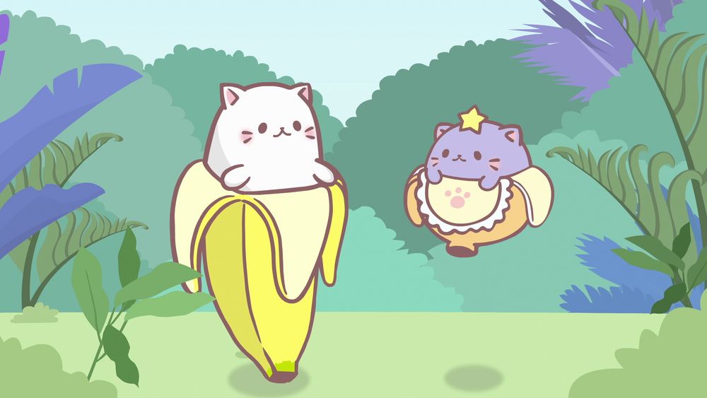 アニメ「ばなにゃ あらうんど ざ わーるど」ティザーPVより。(c)ばなにゃらばーず