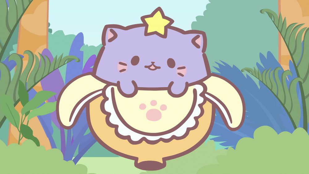 アニメ「ばなにゃ あらうんど ざ わーるど」ティザーPVより。(c)ばなにゃらばーず