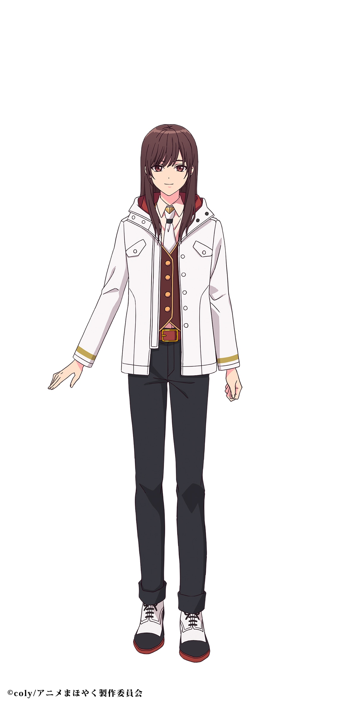 真木晶の全身設定画。