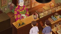 TVアニメ「ふしぎ駄菓子屋 銭天堂」第131話の場面カット。
