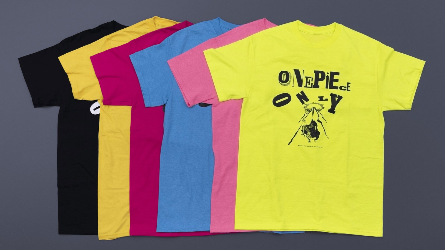 「ONE PIECE ONLY」展オリジナルTシャツのサンプル。 (c) Eiichiro Oda / Shueisha Inc. All rights reserved.