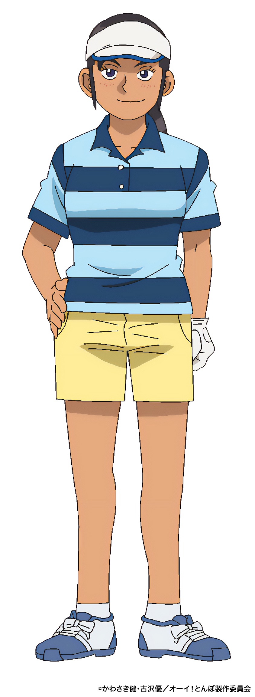 安谷屋円（CV：喜多村英梨）。とんぼの友人でありライバル。とんぼの実力を誰よりも認めながらも、 世界一のプロになるという目標に向かって腕を磨く。(c)かわさき健・古沢優／オーイ！とんぼ製作委員会 (c) かわさき健・古沢優／ゴルフダイジェスト社