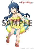 アニメイトの購入特典「描き下ろしイラスト使用アクリルスタンド（2種）セット」に用いられるニコラの描き下ろしイラスト。 (c)左藤真通・講談社／『この世界は不完全すぎる』製作委員会