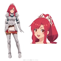 マリナ（CV：伊南羽桜）
新米パーティ「クローバー」のメンバーで、ユークが冒険者予備研修で講師を務めていた際の元教え子。職業は、1万人にひとりしか適性を持たないと言われる魔剣士で、武器に絶大な破壊力を与える“魔剣化”をマスターしている。クエストの攻略には欠かせない戦闘力の持ち主であるだけでなく、その天真爛漫な性格で、パーティにおける無二のムードメーカーともなっている。食べることが何よりも大好きで、その量も人一倍。