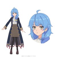 レイン（CV：稗田寧々）
新米パーティ「クローバー」のメンバー。容姿は幼く見えるが、ユークと同い年で元教え子の中では最年長。職業は僧侶/魔術師で、強力な攻撃魔法から死者の浄化まで、高度な魔法を多数マスターしている。また、ロマンを感じるほど無類の魔法道具好きであり、ユークがこれまで収集したレアな品の数々に目を輝かせることも多い。性格は控えめで恥ずかしがり屋だが、ユークに対しては意外と大胆な面も。