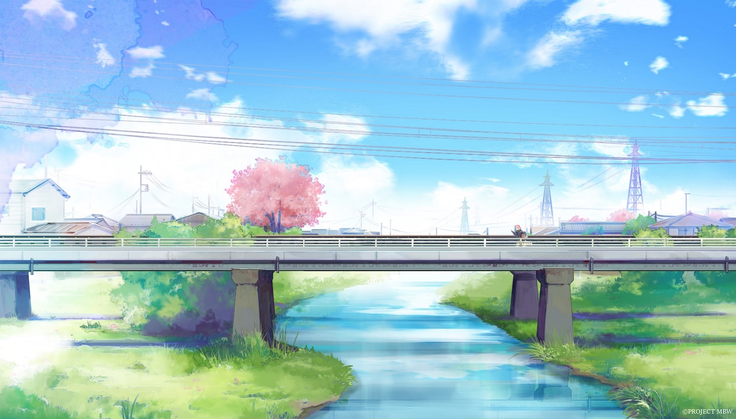 TVアニメ「前橋ウィッチーズ」の背景ボード。