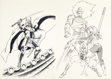 「寺沢武一の世界 ARTWORKS 1955-2023」に収録された「貴重！発掘資料」。