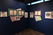 「画業10周年記念 コトヤマ展」より、「よふかしのうた」エリアの様子。