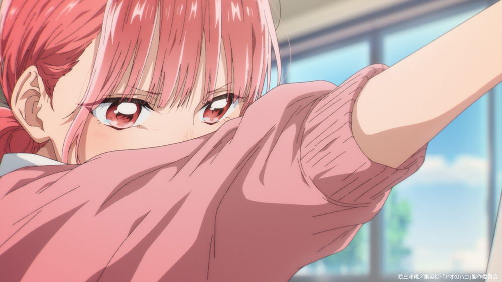 TVアニメ「アオのハコ」メインPVの場面カット。 (c)三浦糀／集英社・「アオのハコ」製作委員会
