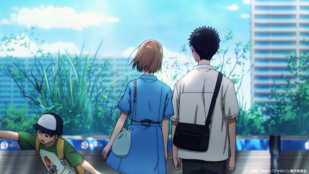 TVアニメ「アオのハコ」メインPVの場面カット。 (c)三浦糀／集英社・「アオのハコ」製作委員会