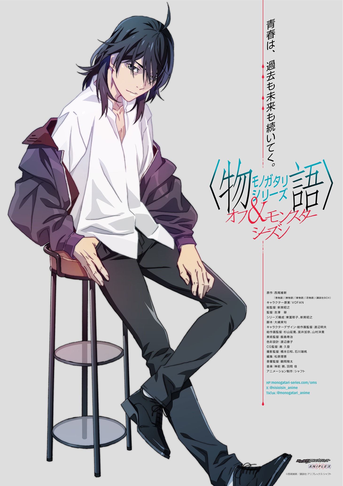 アニメ「〈物語〉シリーズ オフ＆モンスターシーズン」より、「忍物語」のビジュアル。