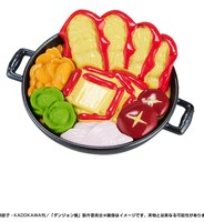 「解体パズルFANTASY ダンジョン飯 魔物コレクション」4種の食材パーツを集めて完成する「大サソリと歩き茸の水炊き」。