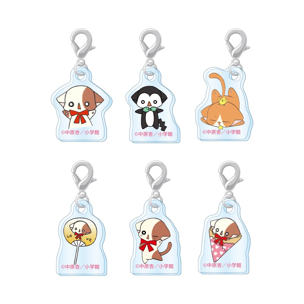 「きらりん☆レボリューション CAFE」で販売されるアクリルチャーム（ランダム6種）。