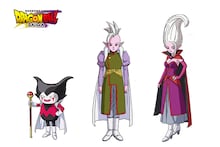 鳥山明のデザインをもとにアニメーション用に用意された設定画。左からゴマー、デゲス、ドクター・アリンス。