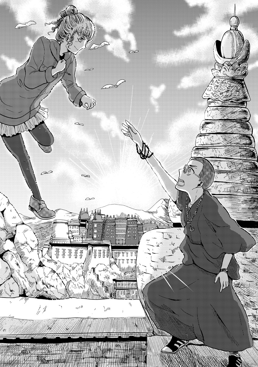 「チベットと空飛ぶ君」より。