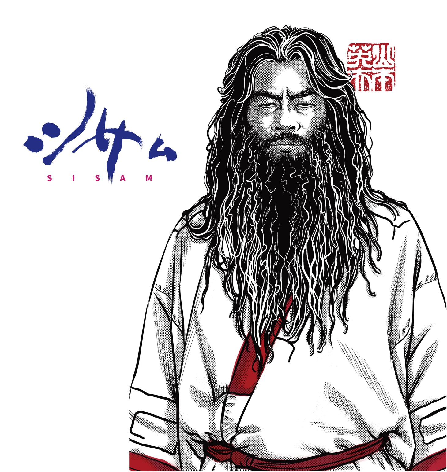 山本英夫が描き下ろしたアㇰノ（平野貴大）。