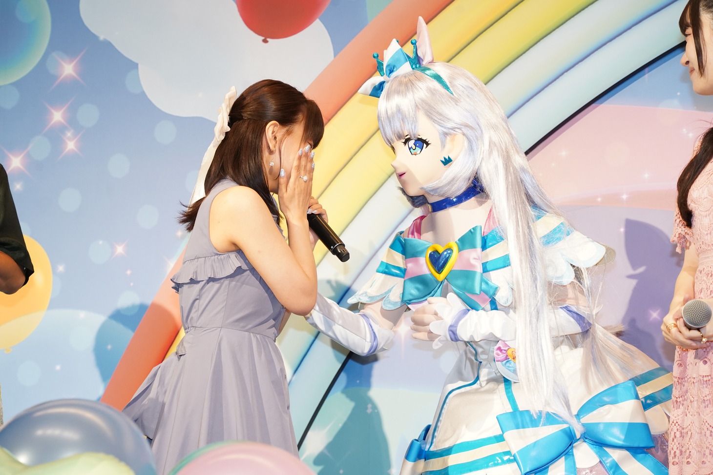 松田颯水とキュアニャミー。