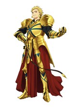 アーチャー（CV：関智一）。スノーフィールドの聖杯戦争において召喚されたアーチャー。傲岸不遜の暴君だが、友であるランサーが召喚されたことで慢心を捨て、全霊をもって聖杯戦争に挑む。