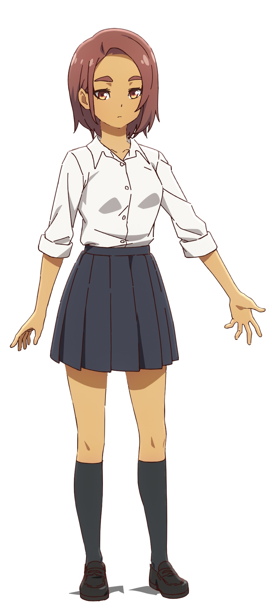 安慶名八重（CV：下地紫野）。ひーなー、かーなーと仲の良い女子高校生。かーなーの恋心に気付いて応援してくれている。 (c)空えぐみ・新潮社／「沖ツラ」製作委員会
