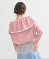 「おジャ魔女どれみ 2WAYカーディガン」ピンクの着用例。