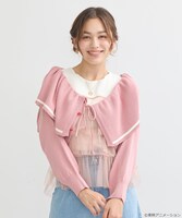 「おジャ魔女どれみ 2WAYカーディガン」ピンクの着用例。