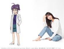 左からクオ博士、日笠陽子。