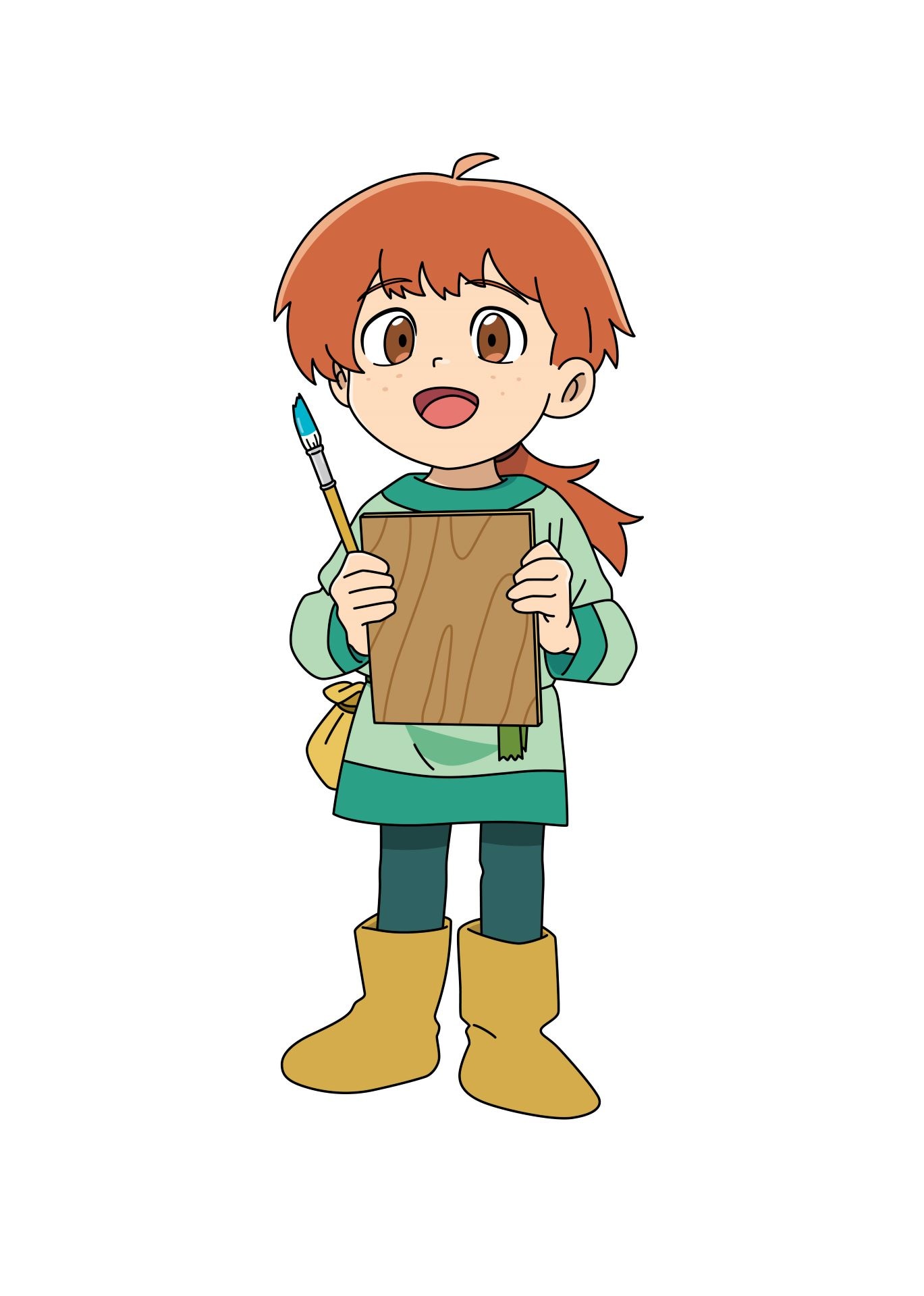 マイロ。 アートリア公国に住む絵の上手な少年で、クレアの幼なじみ。絵師だった亡き父を目指し、日々絵を描き続ける。