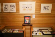 「画業40周年記念 上條淳士展 LIVE」の様子。