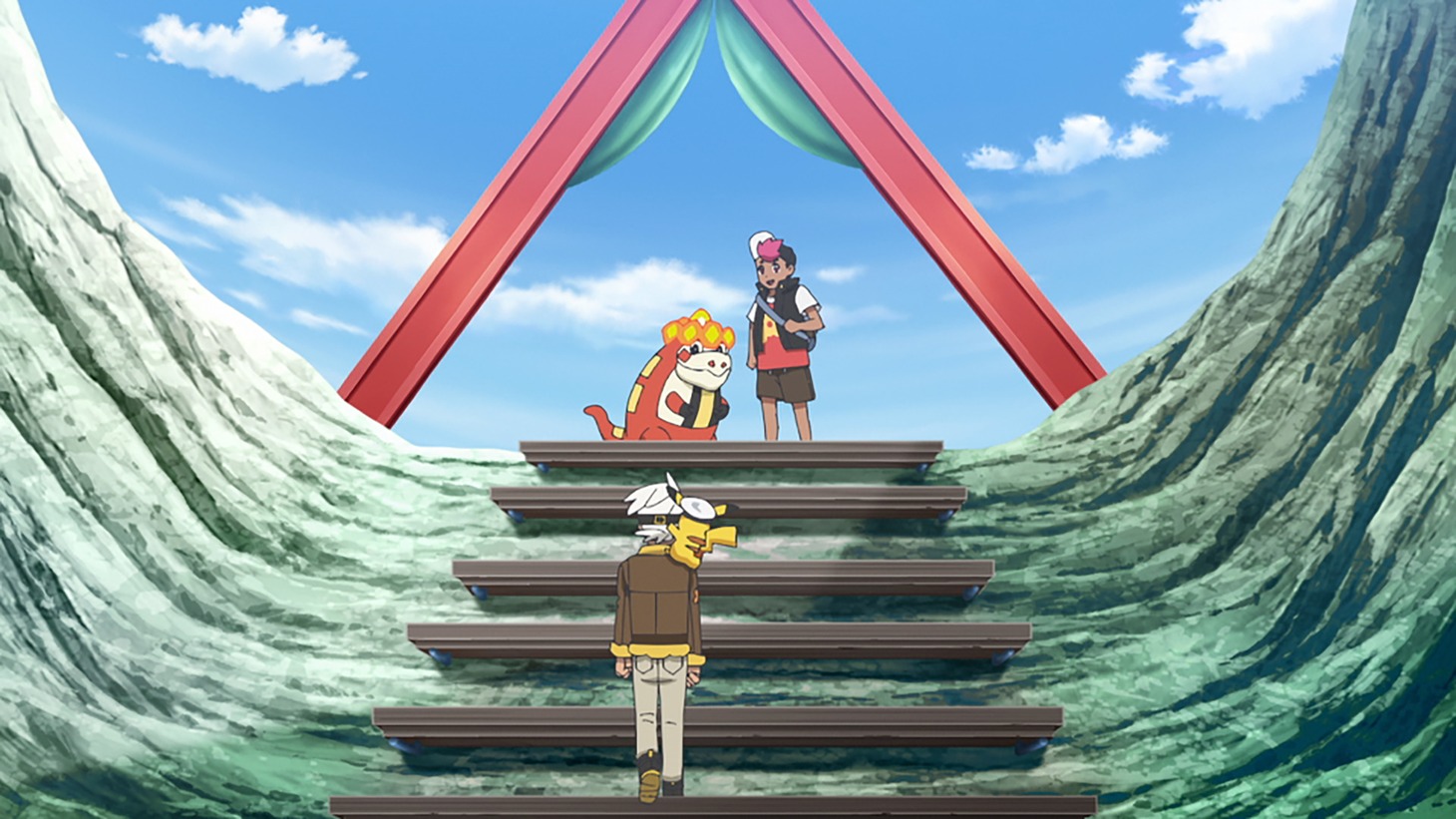 アニメ「ポケットモンスター」第4章「レックウザ ライジング」編最新PVより。 (c)Nintendo・Creatures・GAME FREAK・TV Tokyo・ShoPro・JR Kikaku (c)Pokémon