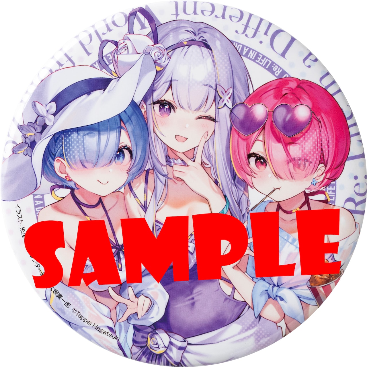 スタンド付きBIG缶バッチ　Re:ゼロから始める異世界生活　リゼロ　レム リゼロ レム ラム リゼロ レム ラム スタンド付き big缶バッジ