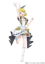 鏡音リン（ステージのセカイのリン）。キュートな愛らしさを持ち、“アイドル”であることを心から楽しんでいる。実は駆け出しのアイドルで、時折不甲斐なさを感じることも。しかしファンに希望を届けるため、日々努力を続けている。